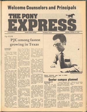 Primary view of object titled 'The Pony Express (Carthage, Tex.), Vol. 34, No. 3, Ed. 1 Monday, October 17, 1983'.