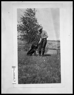 Primary view of object titled 'Man with Dog and Fishing Pole'.