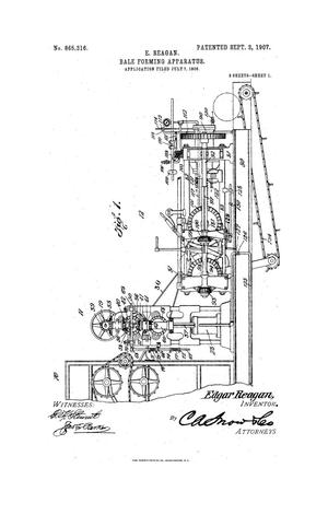 Primary view of object titled 'Bale-Forming Apparatus'.