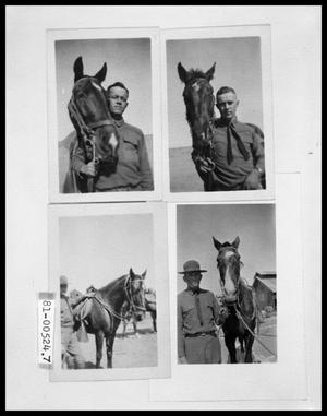 Primary view of object titled 'Closeup of Man and Horse; Man Standing with Horse'.