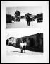 Thumbnail image of item number 1 in: 'Man in front of Cars; Man and Woman in front of Pueblo'.