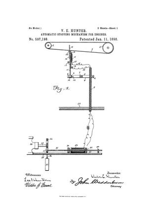 Primary view of object titled 'Automatic Stopping Mechanism for Engines.'.