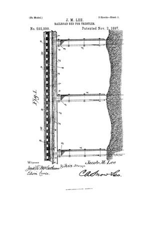 Primary view of object titled 'Railroad - Bed For Trestles.'.