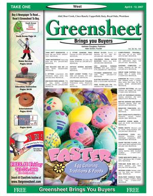 Primary view of object titled 'Greensheet (Houston, Tex.), Vol. 38, No. 106, Ed. 1 Friday, April 6, 2007'.