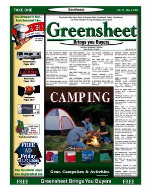 Primary view of object titled 'Greensheet (Houston, Tex.), Vol. 38, No. 37, Ed. 1 Tuesday, February 27, 2007'.