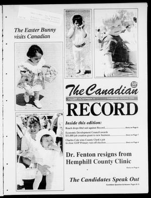 Primary view of object titled 'The Canadian Record (Canadian, Tex.), Vol. 108, No. 22, Ed. 1 Thursday, April 16, 1998'.