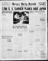 Thumbnail image of item number 1 in: 'Borger Daily Herald (Borger, Tex.), Vol. 19, No. 197, Ed. 1 Wednesday, July 11, 1945'.