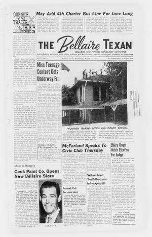 Primary view of object titled 'The Bellaire Texan (Bellaire, Tex.), Vol. 5, No. 27, Ed. 1 Wednesday, August 20, 1958'.