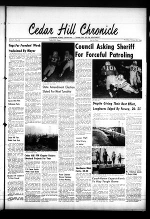 Primary view of object titled 'Cedar Hill Chronicle (Cedar Hill, Tex.), Vol. 1, No. 24, Ed. 1 Thursday, October 28, 1965'.