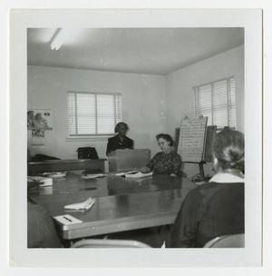 Primary view of object titled '[Women at a Meeting]'.