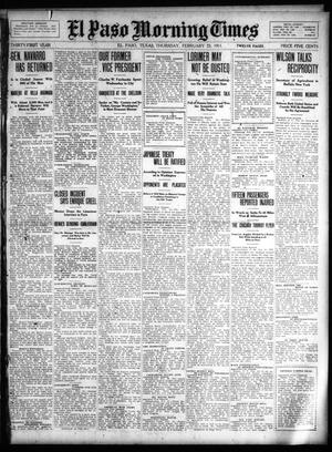 Primary view of object titled 'El Paso Morning Times (El Paso, Tex.), Vol. 31, Ed. 1 Thursday, February 23, 1911'.