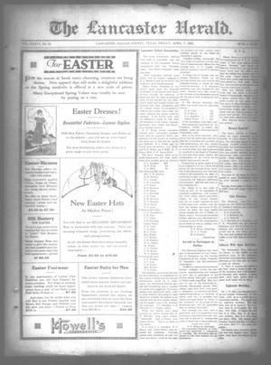 Primary view of object titled 'The Lancaster Herald. (Lancaster, Tex.), Vol. 36, No. 12, Ed. 1 Friday, April 7, 1922'.