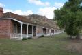 Primary view of Fort Davis,  view down the row of Officer's Quarters