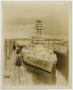 Photograph: [Photograph of U.S.S. Texas at the Panama Canal]