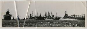Primary view of object titled '[Photograph of U.S.S. New York, U.S.S. Texas, and U.S.S. Wyoming]'.