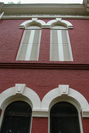 Primary view of object titled 'Brewster County Courthouse, Alpine, detail of windows'.