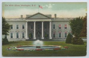 Primary view of object titled '[Postcard of a Painting of the White House]'.