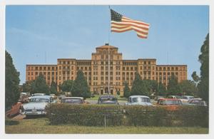 Primary view of object titled '[Postcard of Brooks General Hospital]'.