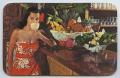Postcard: [Postcard of Woman Sipping Drink]