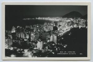 Primary view of object titled '[Postcard of Night View of Rio de Janeiro]'.