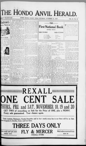 Primary view of object titled 'The Hondo Anvil Herald. (Hondo, Tex.), Vol. 35, No. 16, Ed. 1 Saturday, November 13, 1920'.
