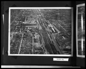 Primary view of object titled 'Aerial View of Railroad Yard'.