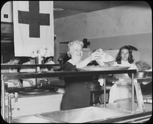 Primary view of object titled '[Women in a Cafeteria]'.