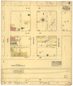 Primary view of object titled 'Abilene 1885 Sheet 2'.