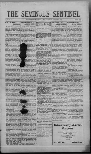 Primary view of object titled 'The Seminole Sentinel (Seminole, Tex.), Vol. 16, No. 44, Ed. 1 Thursday, January 25, 1923'.