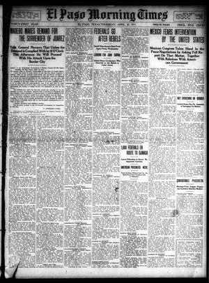 Primary view of object titled 'El Paso Morning Times (El Paso, Tex.), Vol. 31, Ed. 1 Thursday, April 20, 1911'.