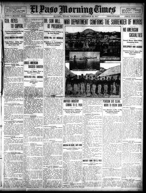 Primary view of object titled 'El Paso Morning Times (El Paso, Tex.), Vol. 32, Ed. 1 Thursday, December 28, 1911'.