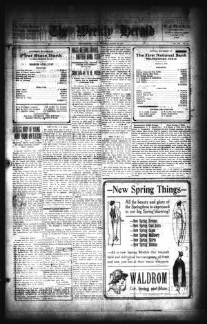 Primary view of object titled 'The Weekly Herald (Weatherford, Tex.), Vol. 19, No. 48, Ed. 1 Thursday, March 20, 1919'.