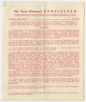 Primary view of object titled 'The Texas Fireman's Newsletter, Volume 2, Number 11, May 1963'.