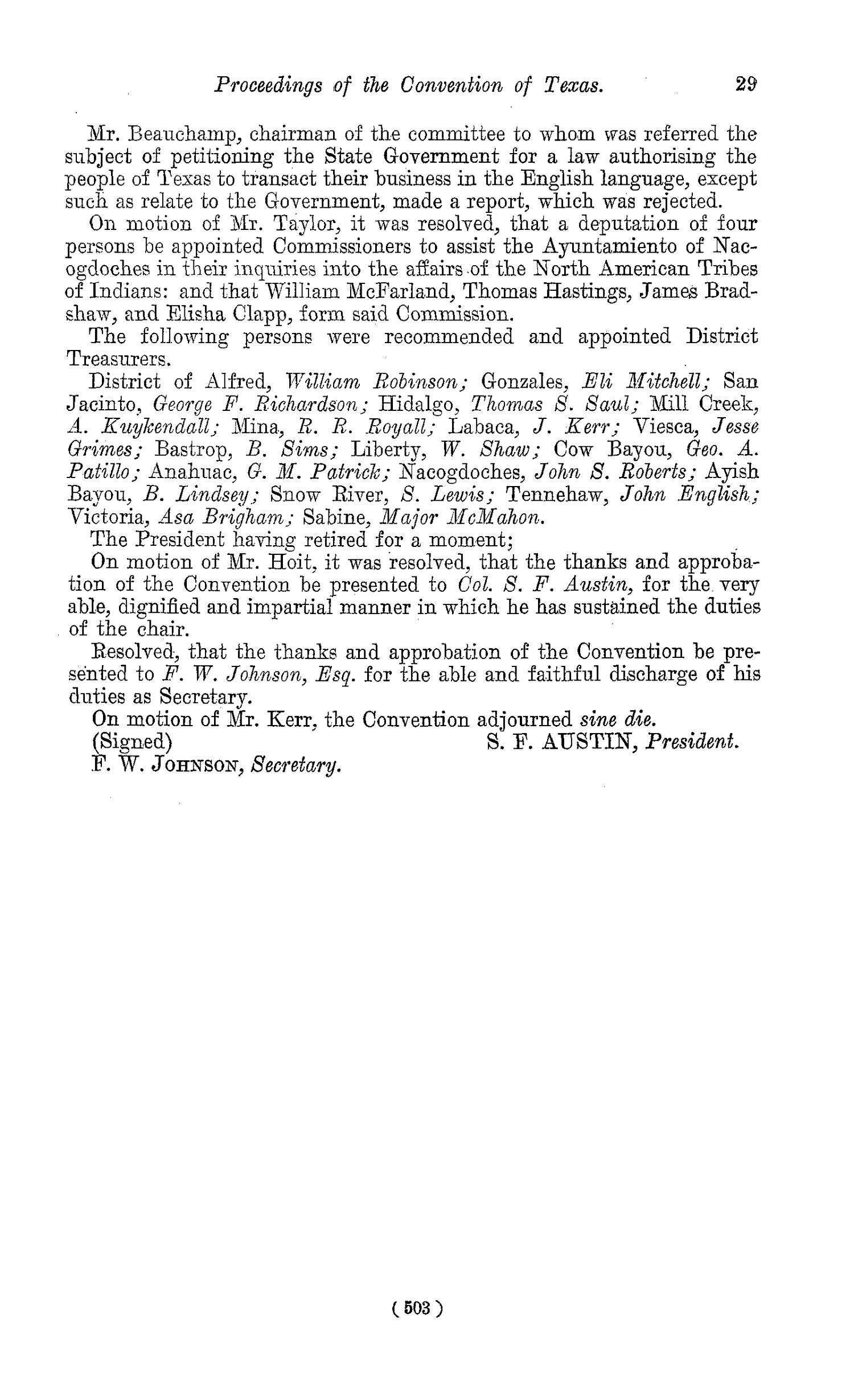 The Laws of Texas, 1822-1897 Volume 1
                                                
                                                    503
                                                