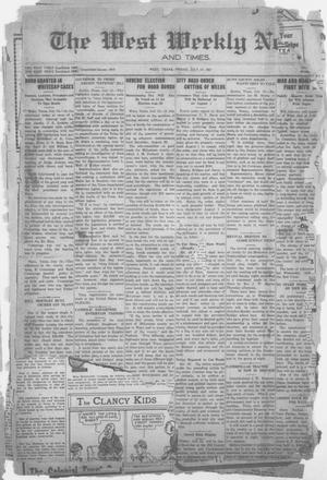 Primary view of object titled 'The West Weekly News and Times. (West, Tex.), Vol. 13, No. 40, Ed. 1 Friday, July 15, 1921'.