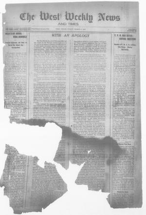 Primary view of object titled 'The West Weekly News and Times. (West, Tex.), Vol. 6, No. 23, Ed. 1 Friday, March 12, 1915'.