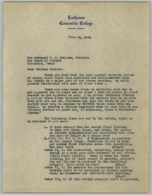 Primary view of object titled '[Letter to F. H. Stelzer, June 13, 1944]'.