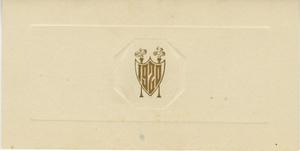 Primary view of object titled '[Photograph of 1920 Graduation Envelope]'.