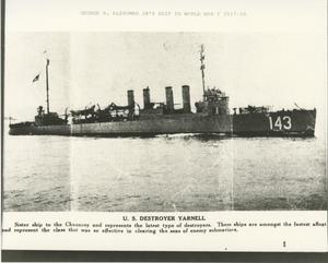 Primary view of object titled '[Photograph of U.S. Destroyer Yarnell]'.