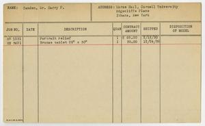 Primary view of object titled '[Client Card: Mr. Harry P. Camden]'.