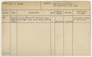 Primary view of object titled '[Client Card: Mrs. J. Bauer]'.