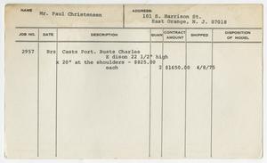 Primary view of object titled '[Client Card: Mr. Paul Christensen]'.