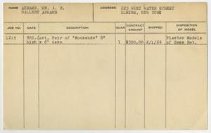 Primary view of object titled '[Client Card: Mr. A. R. Abrams]'.