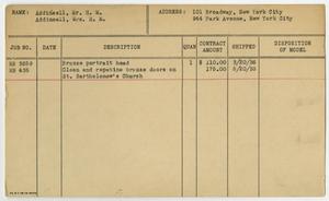 Primary view of object titled '[Client Card: Mr. H. M. Addinsell]'.