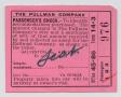 Primary view of [Passenger's Check Ticket]