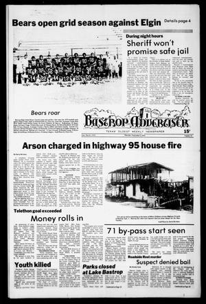 Primary view of object titled 'Bastrop Advertiser (Bastrop, Tex.), No. 54, Ed. 1 Thursday, September 6, 1979'.