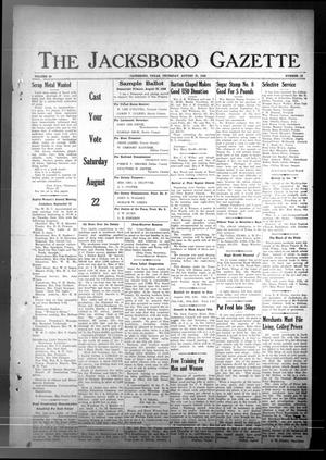 Primary view of object titled 'The Jacksboro Gazette (Jacksboro, Tex.), Vol. 63, No. 12, Ed. 1 Thursday, August 20, 1942'.