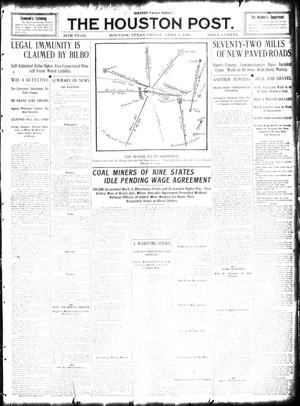 Primary view of object titled 'The Houston Post. (Houston, Tex.), Vol. 25, Ed. 1 Friday, April 1, 1910'.