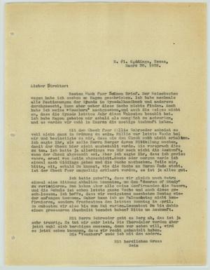 Primary view of object titled '[Letter from R. Osthoff to H. Studtmann, March 20, 1928]'.