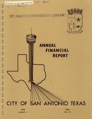 Primary view of object titled 'San Antonio Annual Financial Report: 1975'.